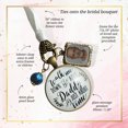 thumbnail image 5 of Wedding Bouquet Charm Walk Me Down Aisle Daddy Rustic Memory White Blue Photo Frame, 5 of 9
