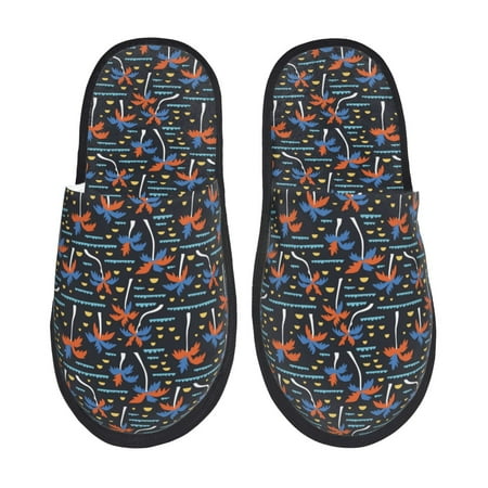 

House Slippers for Women and Men Summer Hawaii Tree Comfy Fuzzy Bedroom Slippers Furry Home Shoes for Indoor Outdoor