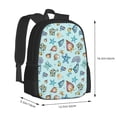 thumbnail image 5 of Japuie Sea Shells 2 Print School Backpack,Waterproof Bookbag,Casual Lightweight Travel Rucksack Daypack,Backpacks for Men Women,College High School Bags, 5 of 7