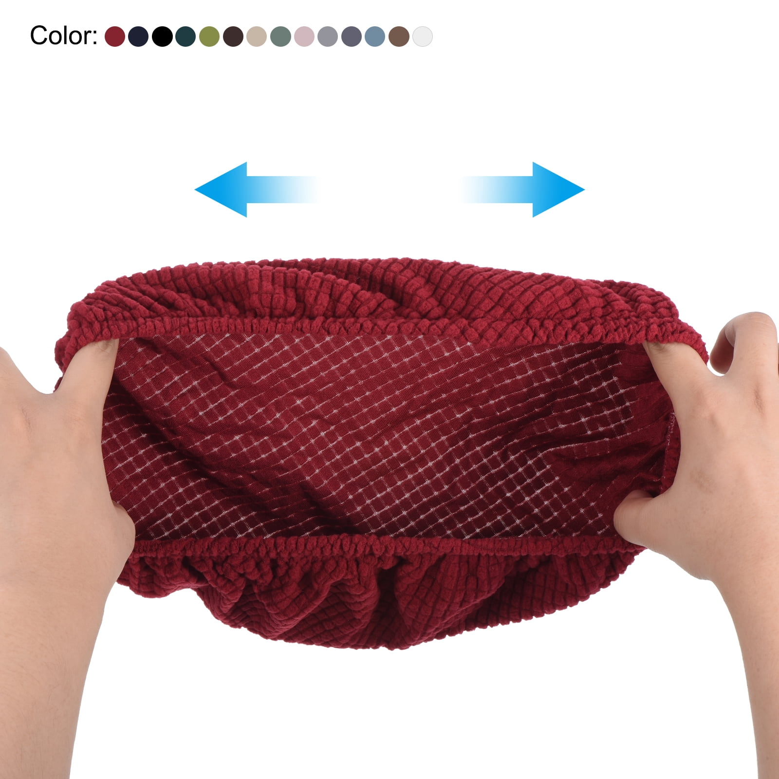 Unique Bargains 11 Inches Round Bar Stool Cover Washable Elastic Cushion Cover Brown