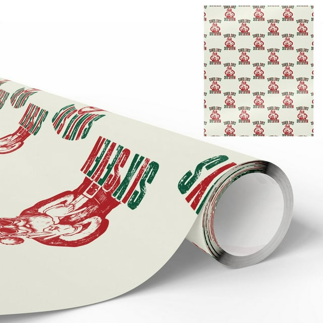 Christmas DecorGift Wrapping PaperSanta Says Six Seven Wrapping Paper Funny Wrap For Kids Christmas Wrapping Paper Santa Themed WraPackaging case