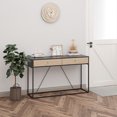 thumbnail image 2 of HOMCOM Console Table, Hallway Table with 2 Drawers, Steel Frame Sofa Table, 2 of 10