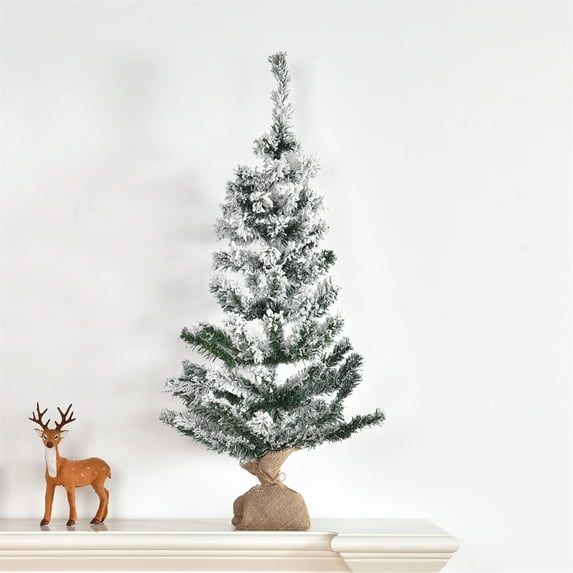 Cfowner 3ft Mini Artificial Tabletop Christmas Tree for Living Room Bedroom Office Shop