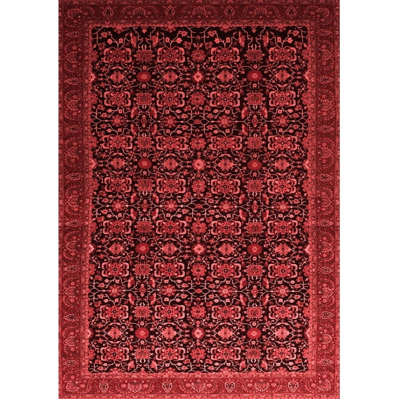 Ahgly Company Indoor Rectangle Persian Red Traditional Area Rugs, 7' x 10'
