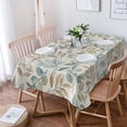 thumbnail image 4 of Autumn Green Blue Leaves Rectangle Tablecloths 54x79,Fall Farmhouse Botanical Plant Table Cloth Table Cover Indoor/Outdoor Tabletop Decor for Wedding Holiday Party Dinner Baby Shower, 4 of 7