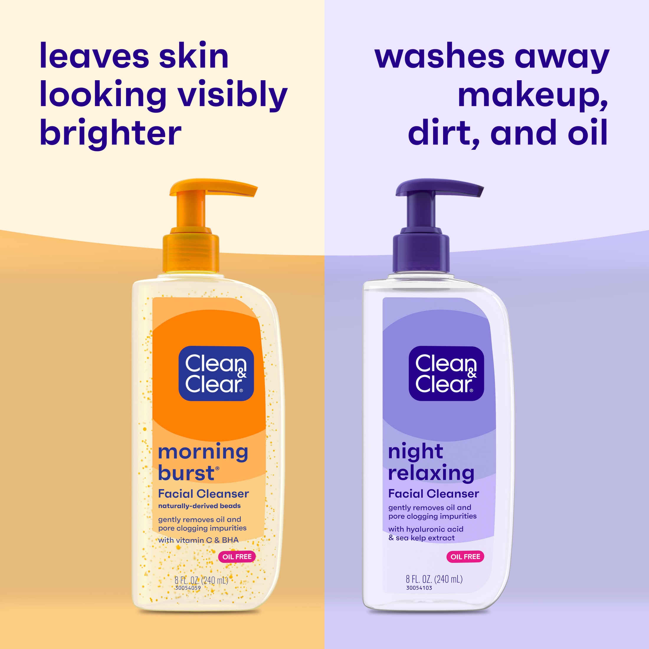 Clean & Clear Day and Night Acne Face Wash, 2-Pack photo 3