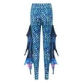 thumbnail image 4 of YIZYIF Womens Halloween 3D Print Mermaid Leggings Costume Fish Scales Compression Pants Cosplay Trousers Green S, 4 of 7