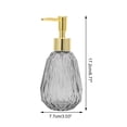 thumbnail image 4 of Unique Bargains 1 Pc Durable Argyle Soap Dispenser 11.84oz Gray Gold Tone, 4 of 6