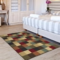 thumbnail image 5 of Ottomanson 2'7" x 5' Area Rug – Non-Slip Low Pile Stain Resistant Rug for Bedroom & Entryway, Checkered Multicolor, 5 of 7