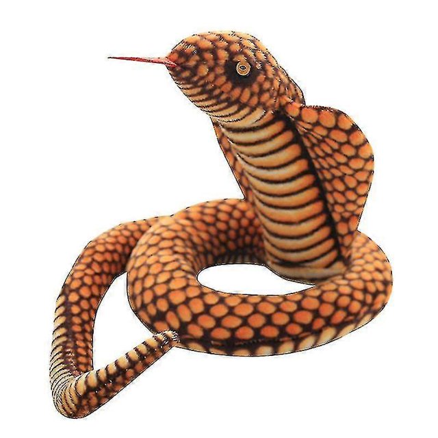 Novelty Plush Toy Simulation Cobra Halloween Game Props Adult Children Creative Birthday Gift Sofa Decoration Plush Toy (110cm)