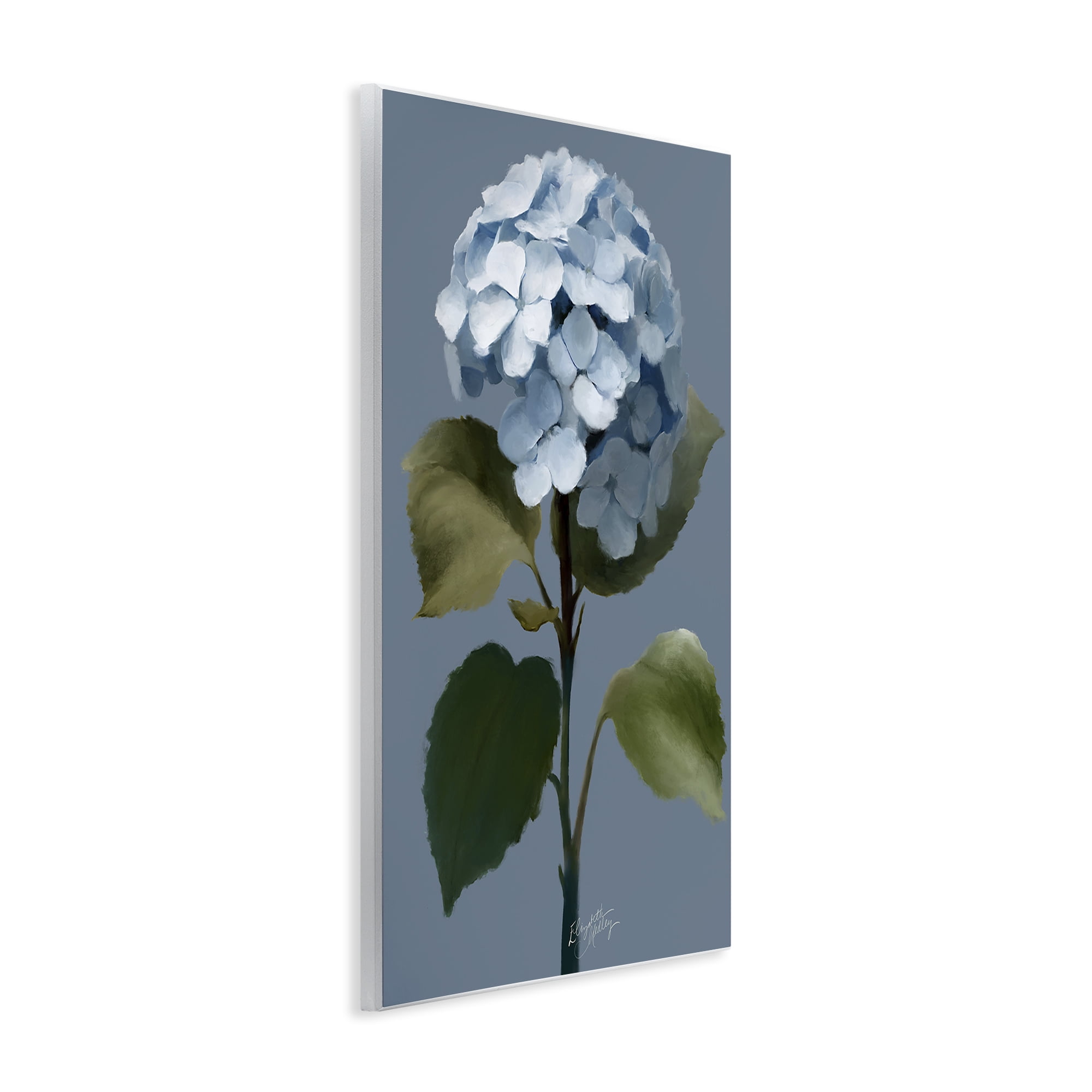 Stupell Industries Delicate Blue Hydrangea Plants & Flowers Painting Unframed Art Print Wall Art, 13 x 19