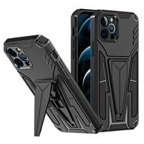For Apple iPhone 11 (6.1") Heavy Duty Protection Hybrid Built-in Kickstand Rugged Shockproof Military Grade Dual Layer Cover ,Xpm Phone Case [ Black ]