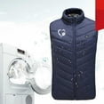 thumbnail image 6 of YAYUBA Heated Vest Smart Temperature Regulating Heated Vest Jacket for Women with Nine Adjustable Heating,Blue,M, 6 of 9