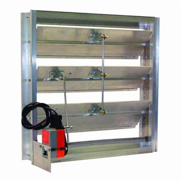 Dayton Flanged Frame Motorized Damper,100-240V 5NKK2