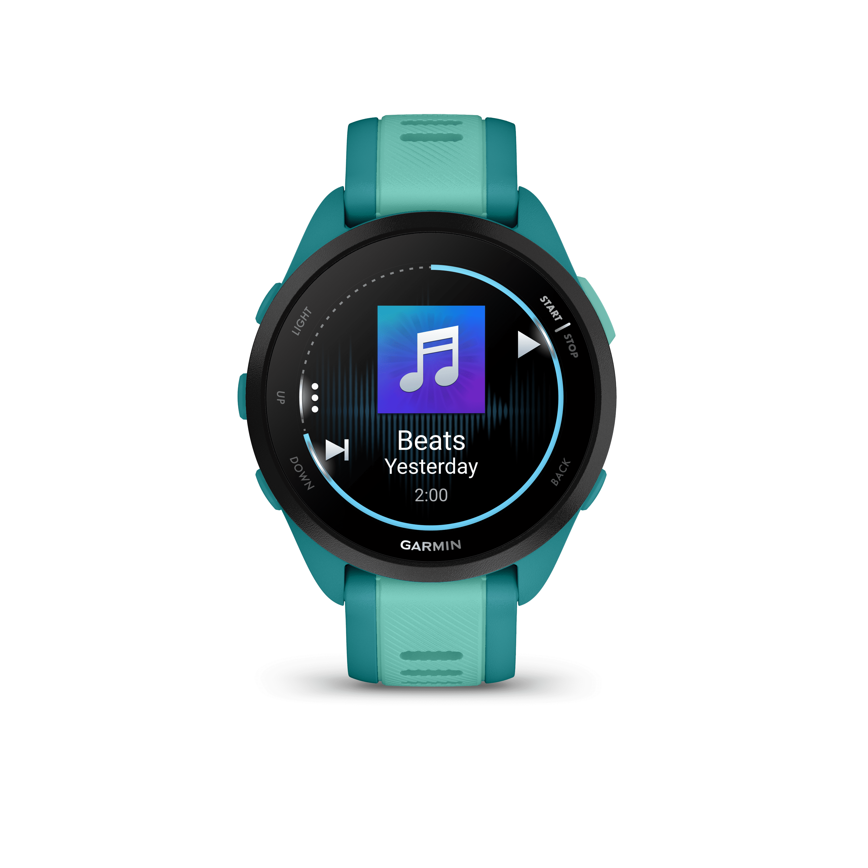Garmin Forerunner 165 Music GPS Running Smartwatch, Turquoise and Aqua Bundle