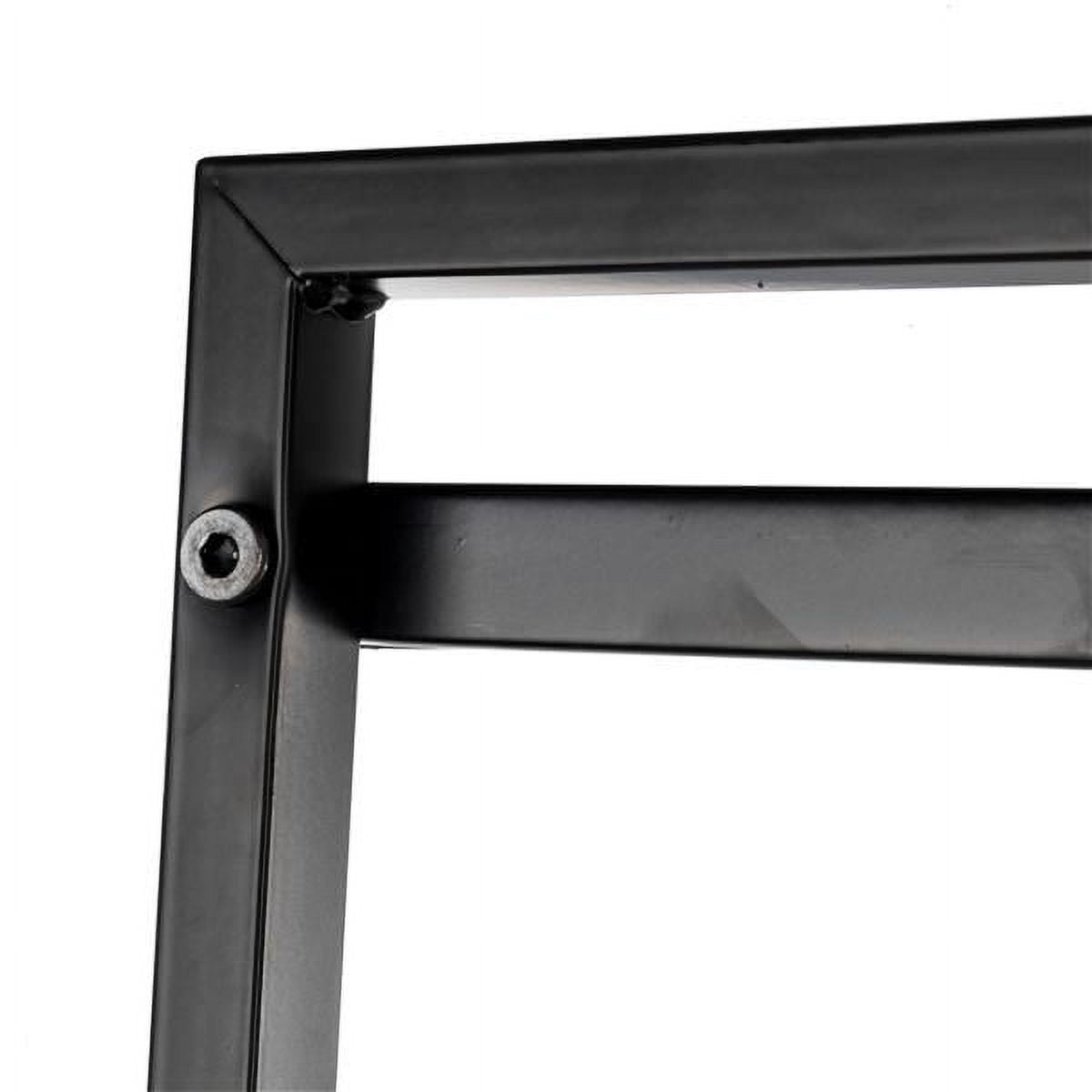 Alvantor 4 Tier Iron Bookshelf, Freestanding Metal Bookcase Storage Shelf for Books and Decor, 23.62 x 13.78 x 57.87 in, Black