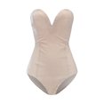 thumbnail image 1 of Genuiskids Women's Velvet Strapless Bodysuit Vintage Sexy Deep V Neck Cross Back Velvet Bodycon Leotard Tops, 1 of 3