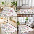 thumbnail image 4 of Large Area Rugs 5'x8', Botanical Floral Carpet Runner Indoor Outdoor Rugs Home Decor Aesthetic, Spring Colorful Flowers Butterfly Non Slip Mats Washable Accent Rug for Living Room Bedroom, 4 of 8