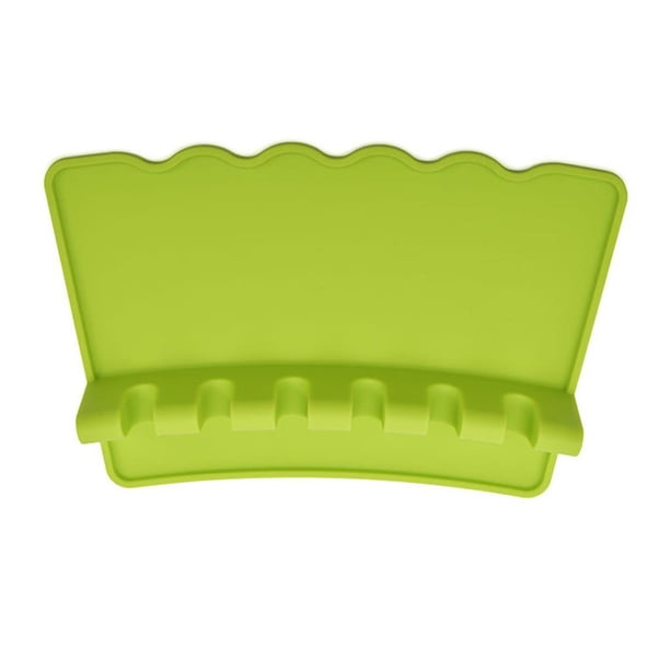 Soporte De Utensilios De Silicona De 6 Ranuras Con Almohadilla De Goteo, Soporte De Utensilios Para Encimera, Estante De Utensilios De Cocina Para Espátulas, Cucharas Kearding HA023645-00