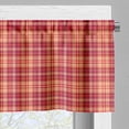 thumbnail image 5 of Ambesonne Orange Plaid Valance & Curtain, Square Tartan Modern, 55"x45", Burnt Sienna and Raspberry, 5 of 7