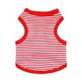 thumbnail image 1 of Zhuge Chaleco para perros y gatos, chaleco transpirable para mascotas, sudadera para cachorros, ropa para perros, atuendos, abrigos para perros pequeños, medianos y gatos, L, raya roja, 1 of 3
