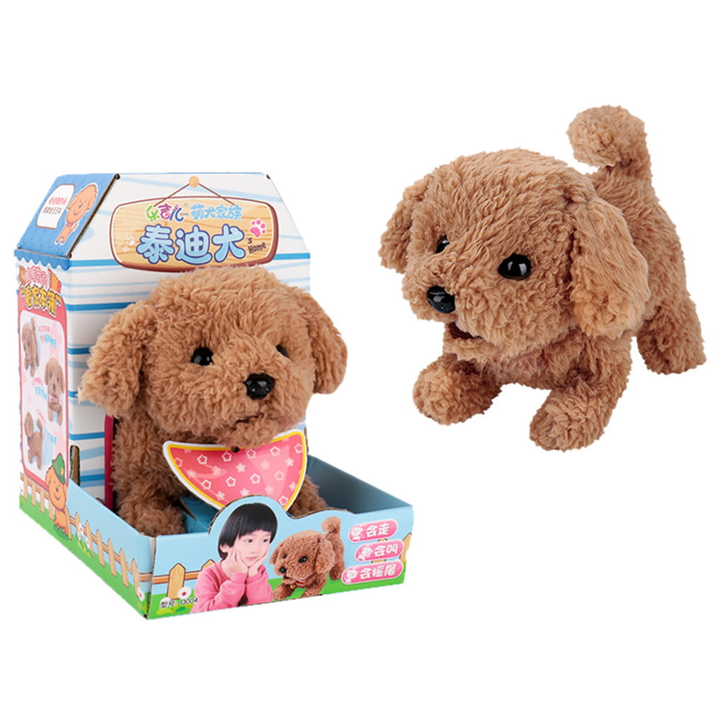 Walking Barking Dog Electric Toy Soft Gift Plush Dog for Boy Kid Children 