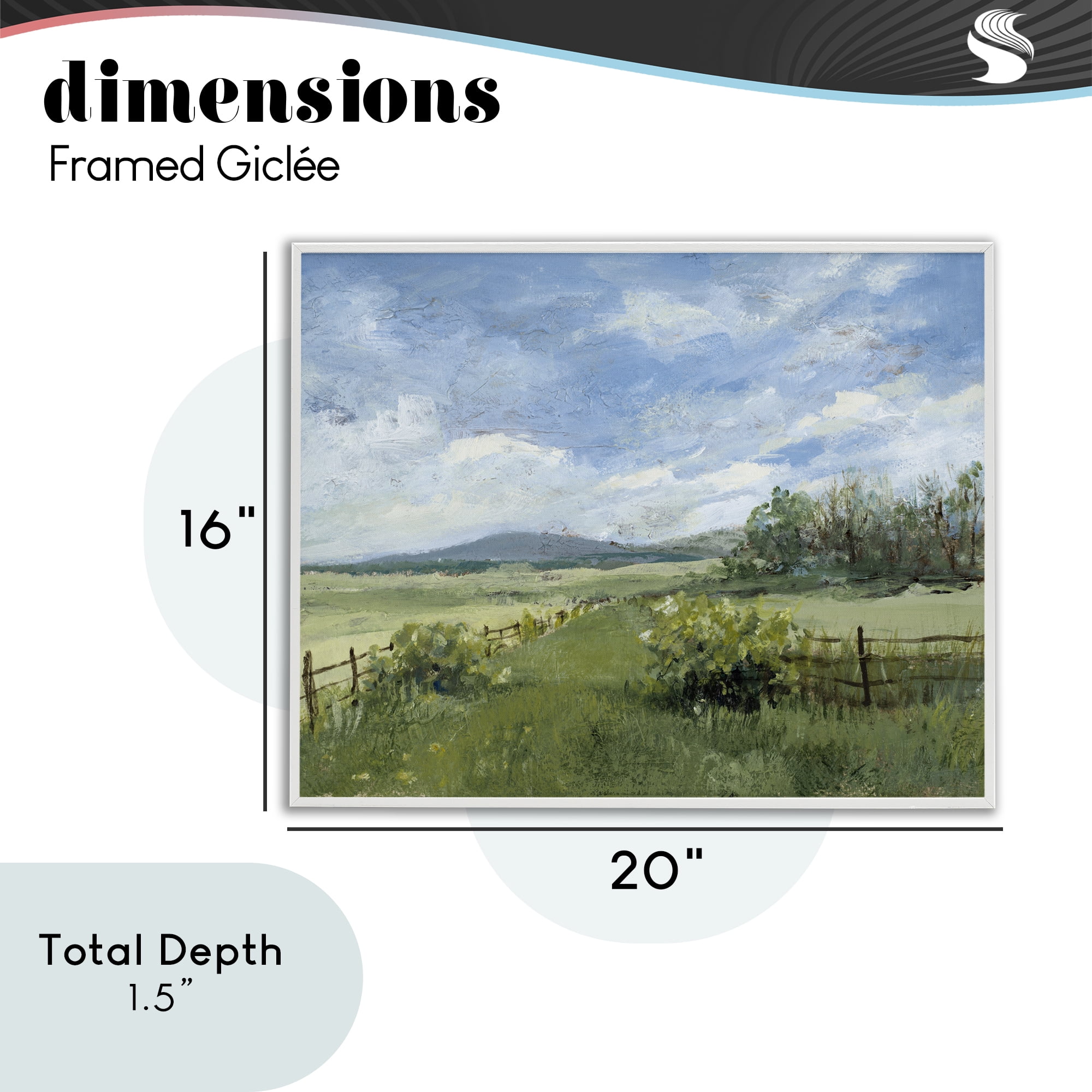 Stupell Industries Thank You Nature Landscape White Framed Giclee Art, design by Lanie Loreth