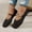 Black, variant on Womens Mesh Mary Janes Square Toe Flat Shoes Metallic Buckle Ballet Flats,Comfortable Lightweight Breathable Hollow Out Design For Summer,Non Slip Flexible Soft Sole Silent Walking Travel