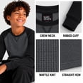 thumbnail image 4 of Quad Seven Boy's Thermal Top - 2 Pack Waffle Knit Crewneck Pullover Long Sleeve Shirts for Boys 8-18, 4 of 7