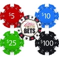 thumbnail image 2 of Casino Night Party Poker Chips Balloon Bouquet Decorations 5 pc Place your Bets Kit, 2 of 7