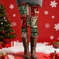 thumbnail image 2 of Gyexs Womens Christmas Leggings Funny Santa Reindeer Lined Tights Soft Cozy Pajamas Pants Women's Fashion #01 Red & Size XL, 2 of 5