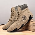 thumbnail image 6 of Sopiago Mens Running Shoes Men's Waterproof Casual Mid Hiking Boots Beige,45, 6 of 6