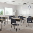 thumbnail image 3 of Navy Stack Chair-Black Frame, 3 of 4