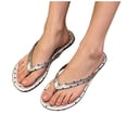 thumbnail image 5 of Narveanno Slim Flip Flops for Women, Ladies Shower Slippers Flat Sandals for Summer Bathroom Beach Pool, Lightweight Basic Thongs Rubber Soft Slide Slip-on Shoes Silver 8.5, 5 of 7