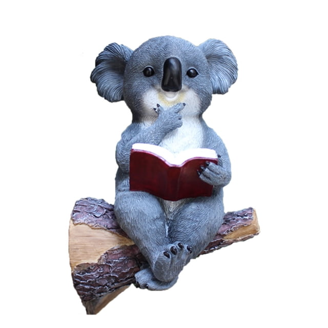 Koala lámpara solar colgante resina creativa simulación animal árbol colgante jardín paisaje ornamento ER