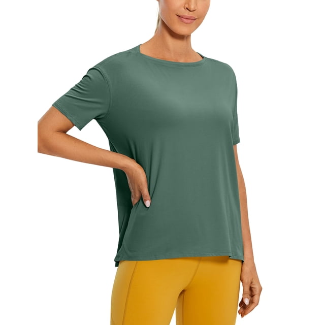 Remera CRZ YOGA de Algodón Pima con Cuello Barco y Corte Holgado en Grafito