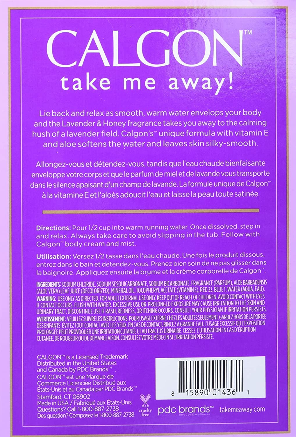 Calgon Ultra-Moisturizing Bath Beads, Lavender & Honey 30 oz (Pack of 2)