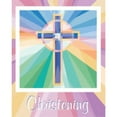 thumbnail image 1 of Christening Invitations, Pink Stained Glass W/envelopes 25 Per Pack, 1 of 2