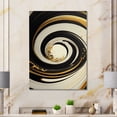 thumbnail image 2 of Designart Black, Silver And Gold Blending Swirls I Canvas Wall Art, 2 of 5