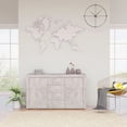 thumbnail image 1 of IM Lashes Sideboard Living Entryway Serving Storage Cabinet Doors Dining Room Console Concrete Gray 47.2"x14.2"x27.2" Chipboard, 1 of 9