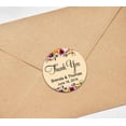 thumbnail image 3 of Darling Souvenir Round 45 Pcs Floral Thank You Stickers Personalized Wedding Bride Groom Names And Date Envelope Seals-Peach, 3 of 4