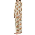 thumbnail image 2 of joogoo Pajamas Set for Women Gingerbread Man Snowflake Bell Pattern Long Sleeve Pjs Loungewear L, 2 of 7