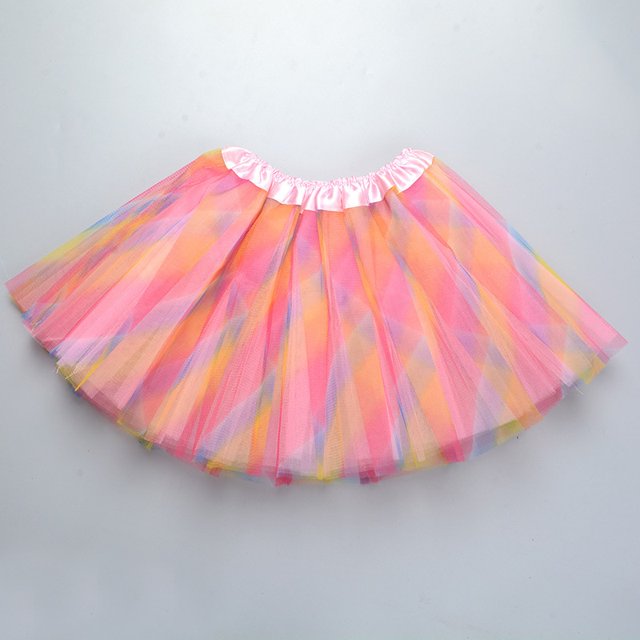 2022 New Tutu Skirt Baby Girl Clothes 12M-8Yrs Colorful Mini Pettiskirt Girls Party Dance Rainbow Tulle Skirts Children Clothing330cm fit 1to 8 years He Qiyong unisex