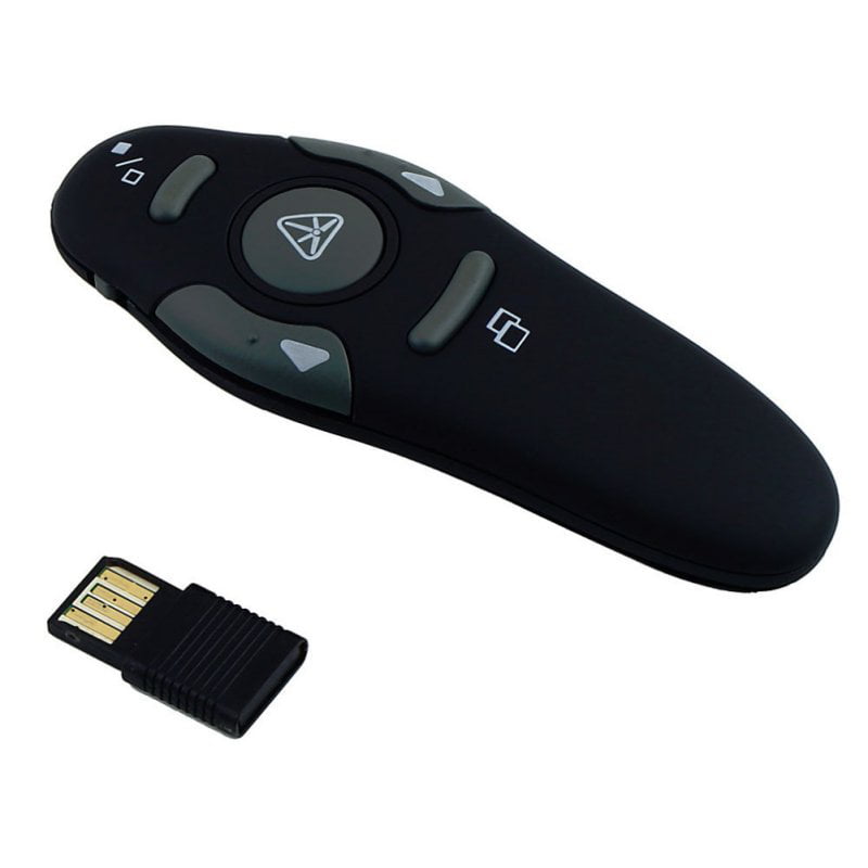 Wireless PPT Pointer Pen Remote Control RF 2.4GHz USB PowerPoint Laser Clicker 