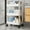 White, variant on 3 Tier Rolling Cart with Wheels and Handle,Rolling Storage Cart for Office, Living Room, Laundry Room, Baby Diaper Caddy, Plastic Movable Diaper Cart with Wheels, Plastic Multi-Room Organizer