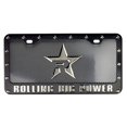 thumbnail image 3 of 2-Pack RBP Black Powder Coated Steel Rivets Raised Logo License Plate and Frame For Car Truck Suv, 3 of 3