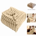 thumbnail image 5 of Throw Blanket for Home Comfort – Thickened Rabbit Nap Blanket for Adults in Soft Polyester Cozy Bed Sofa Travel and Use,39x27 in,Beige, 5 of 9