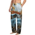 thumbnail image 6 of Yiaed Rustic Vintage Truck Autumn Print Men's Lounge Pants, Loose PJ Bottoms, Long Pajama Pants for Men-Small, 6 of 6