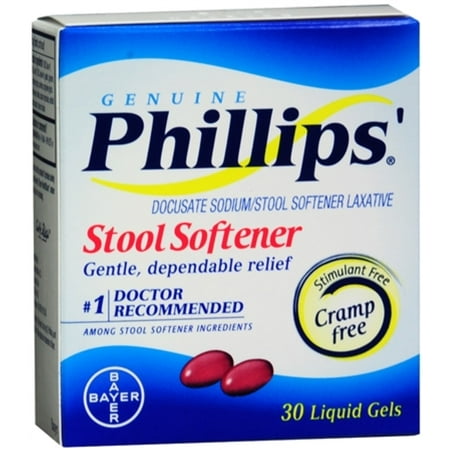 Phillips' Stool Softener Liquid Gels 30 Liquid Gels (Pack of 6)