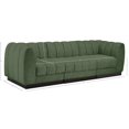 thumbnail image 3 of Meridian Furniture Quinn 101" 3-Piece Fabric Modular Sofa in Green, 3 of 11